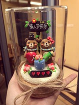 (Bear)Birthday gift creative handmade paper clay hand-made anniversary love marriage 520