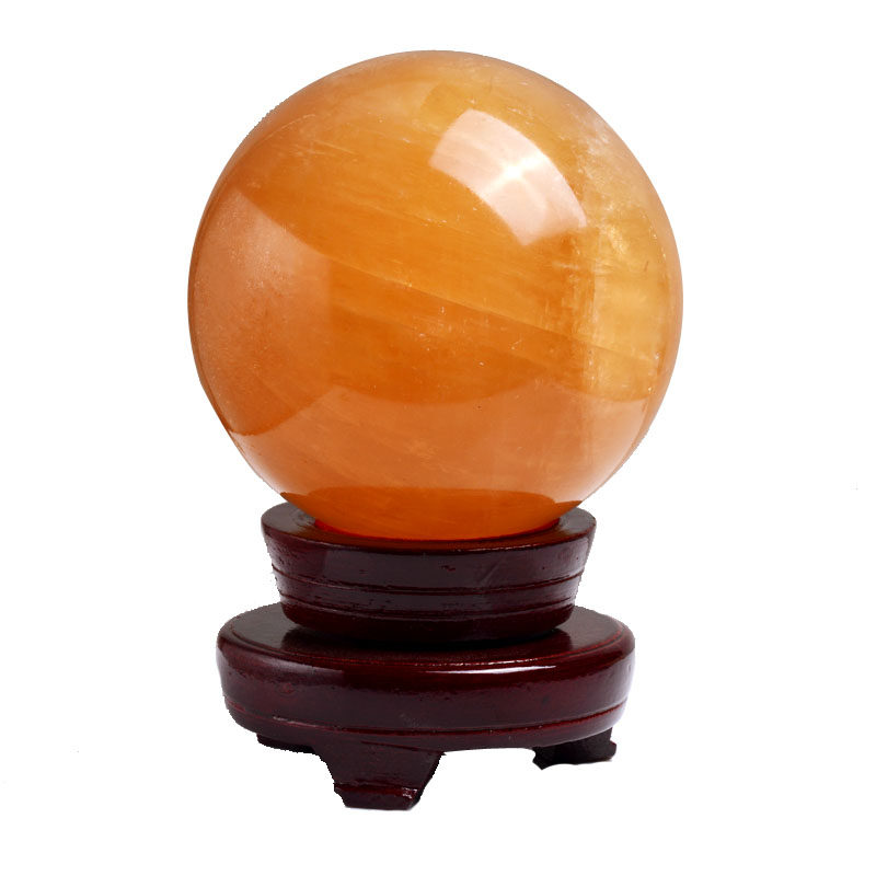 正品开光天然纯黑色黑曜石水晶球摆件白粉黄紫七星阵风水辟邪镇宅