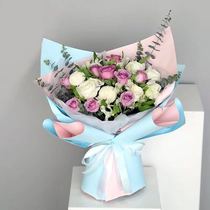 Guangdong Shuai Ouya Paper Flower Flower Two-color Waterproof Packaging Paper Korean Bouquet Thickened Material 20 Factory Direct