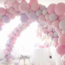 Macaron balloon 10 inch 2 2G round 100 pack opening flower basket decorative balloon