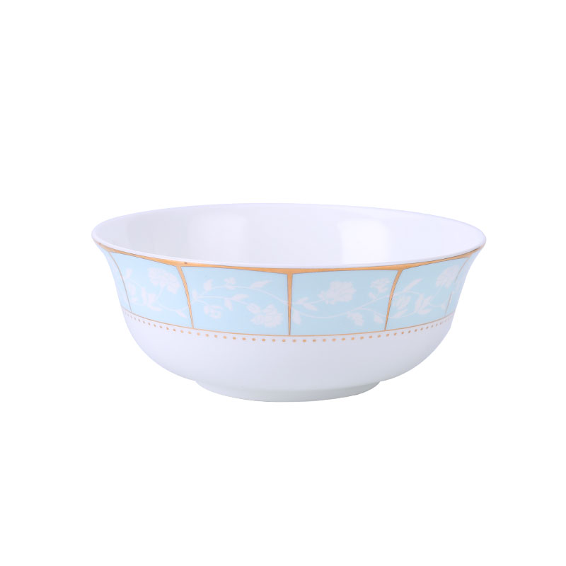 Jingdezhen ceramic European contracted tableware to eat to use large capacity rainbow such as bowl soup bowl