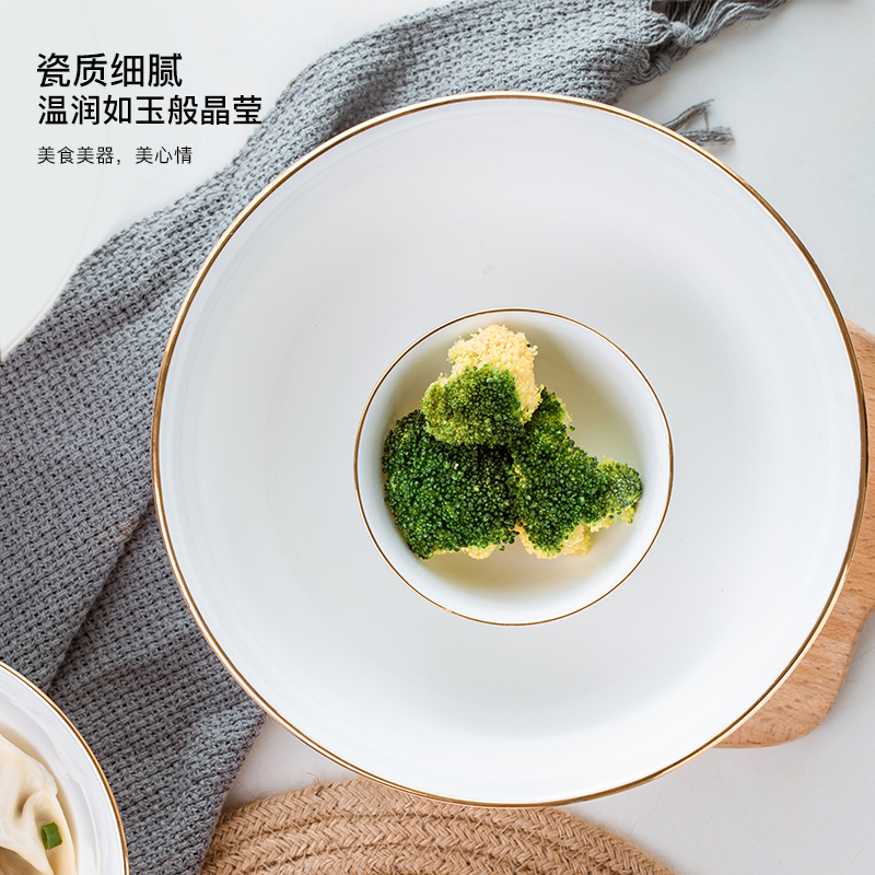 Fuels the tableware bowls of jingdezhen ipads porcelain hotel table manually bowl of hot bowl of rice bowls tall foot big rainbow such use