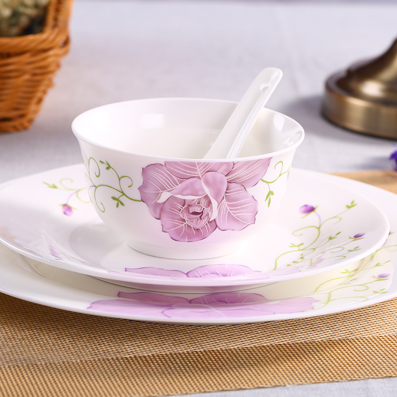 Love DIY free collocation with tableware suit jingdezhen ceramic tableware dishes suit household dish dish