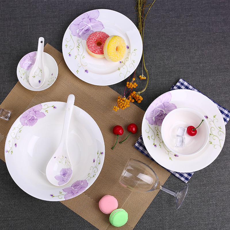 Love DIY free collocation with tableware suit jingdezhen ceramic tableware dishes suit household dish dish
