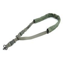 Military fans outdoor toy gun CS field single point mission rope quick removal QD buckle cushion tactical shoulder back with gun string lanyard