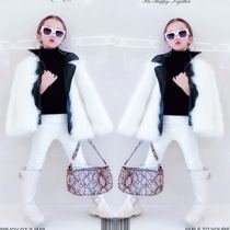 Childrens clothing online red 2020 new autumn and winter girl imitation leather grass jacket baby cotton padded jacket Korean version cotton clothes short blouse