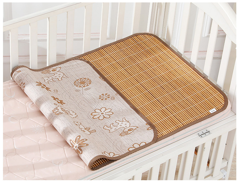 婴儿凉席儿童幼儿午睡竹凉垫宝宝婴儿床冰丝透气新生儿席子双面夏