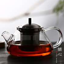Mini handmade heat-resistant glass stone ladle pot High temperature resistant tea teapot with filter element Urgent need to thicken the tea maker