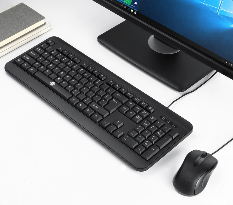 有线电脑键盘鼠标键盘套装有线usb接口ps圆孔圆口圆头键鼠办公专-阿里