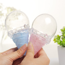 Transparent plastic ice cream candy box cute cartoon children ice cream toy box creative baby wedding candy storage box