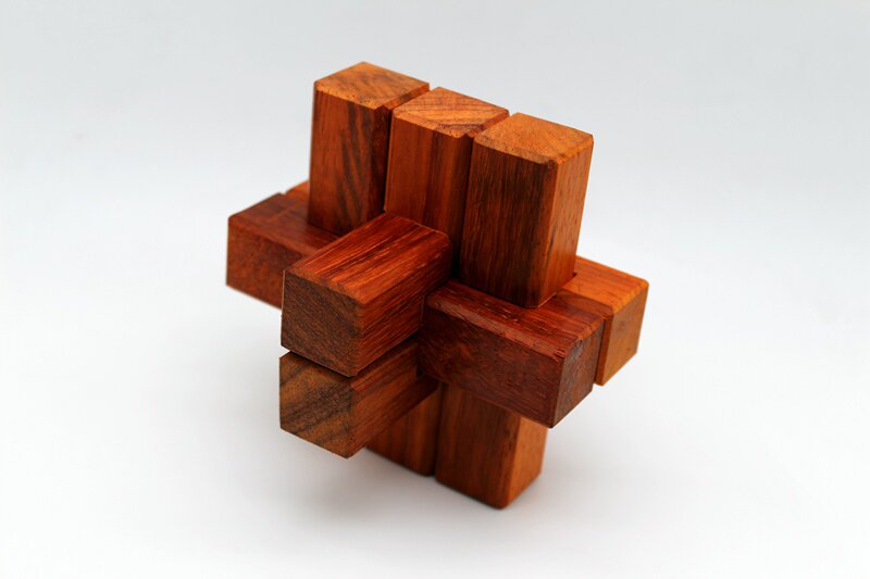 20根8柱拼十几种对称结构鲁班锁孔明锁 儿童老人益智玩具高档礼品