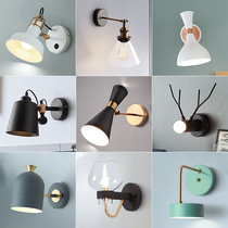 Nordic bedside lamp wall lamp bedroom simple creative living room Net red light luxury wall lamp led mirror headlight toilet