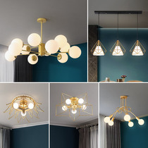 Nordic lamps living room lights simple modern atmosphere household three rooms two Hall combination whole house package bedroom lamp chandelier
