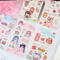 Online Red Girl Hearts Ledger Sticker and Paper With Heart Good-looking Cartoon Creative Student Diy Decorative Material Sticker