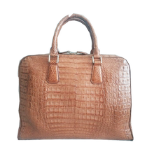 Imported avocado leather mens bag with new large capacity belly leather bag men handbag business briefcase computer big bag