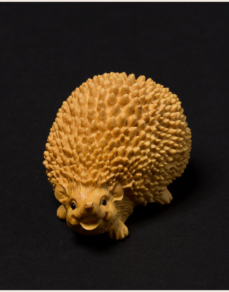 黄杨木雕创意实木家居装饰品摆件雕刻工艺品文玩把玩手把件小刺猬