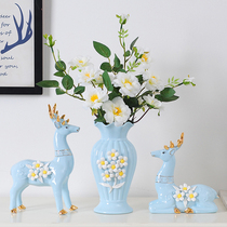 Nordic ceramic deer ornaments living room TV cabinet wine cabinet decorations home bedroom small furnishings move new home creativity