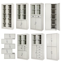 Steel office thickened iron cabinet a4 file cabinet drawer with lock information cabinet bookcase voucher cabinet file cabinet