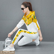 Quick-drying sports suit womens summer thin section casual sunscreen womens fashion foreign style ice silk outdoor morning running clothes