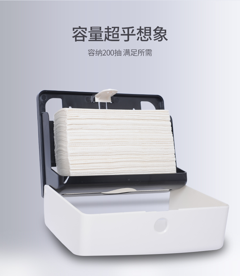 瑞沃家用方形擦手纸巾盒壁挂式防水纸巾架洗手间抽纸盒塑料手纸盒商品详情图