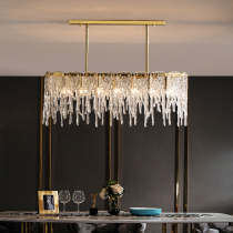 Modern copper light luxury chandelier lamp designer personality creative bar lamp long glass simple table lamp