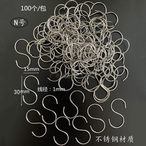 Hot Pin Size Hook S Hook S Type Stainless Steel Hooks Christmas Small Hook 1 0 * 15 30mm * 100 One pack