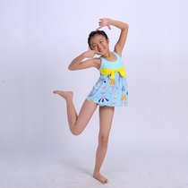 Qianri Red childrens swimsuit Girls one-piece skirt swimsuit split cute child princess baby swimming suit Nylon