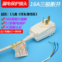 Grace leakage protection plug electric water heater safety 10A power cord 16a accessories 220V power transmission pen triangle