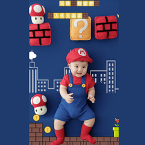New Mary Boy Baby Newborn Sports Leisure Children Photo Photography Clothing Creative Super Mario Theme