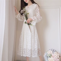 Siêu cổ tích cổ V, váy tutu lưng cao, lưới sequins, đan dây, đáy, váy ôm, váy dài - Váy eo cao