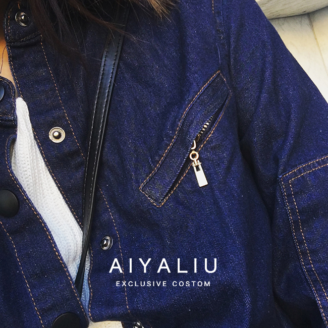 巴黎世家牛仔服特別軟 AIYALIU 抽繩連體紐扣翻領牛仔服連體牛仔褲長褲 巴黎世家牛仔褲