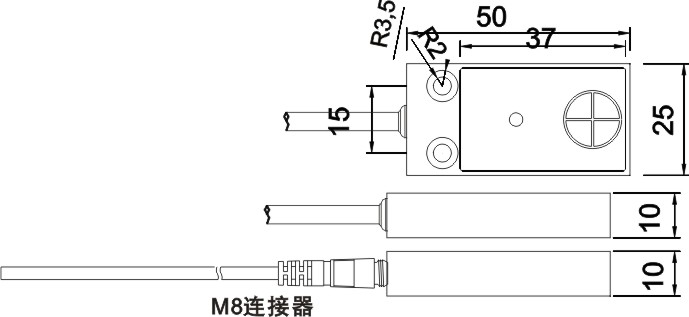 SN04-N/N2/P/P2通用接近开关尺寸图