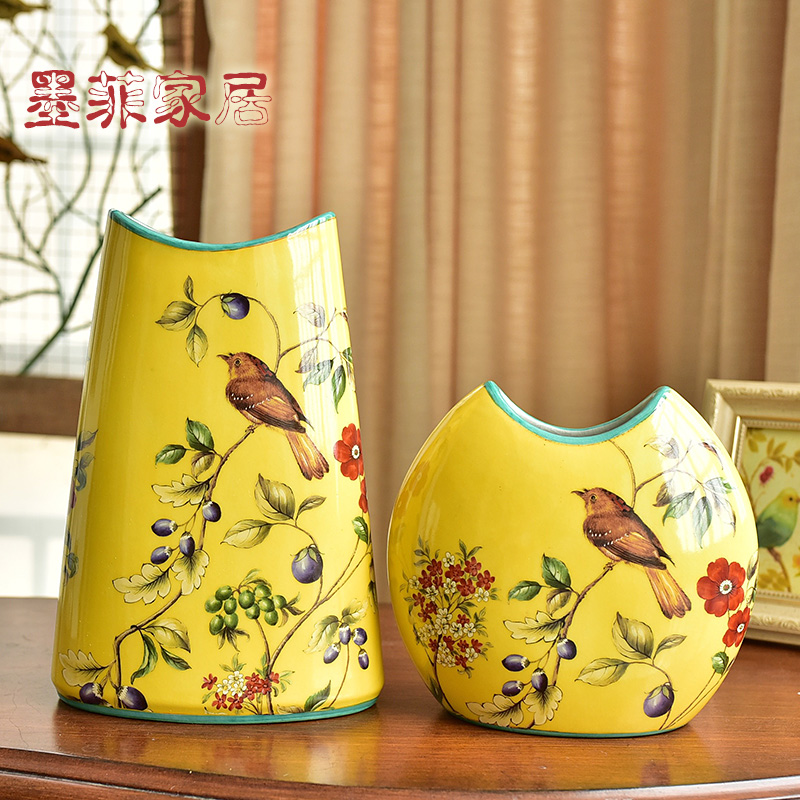 Hand - made ceramic furnishing articles of the new Chinese style household act the role ofing is tasted American TV ark, sitting room porch ark decoration decorative vase