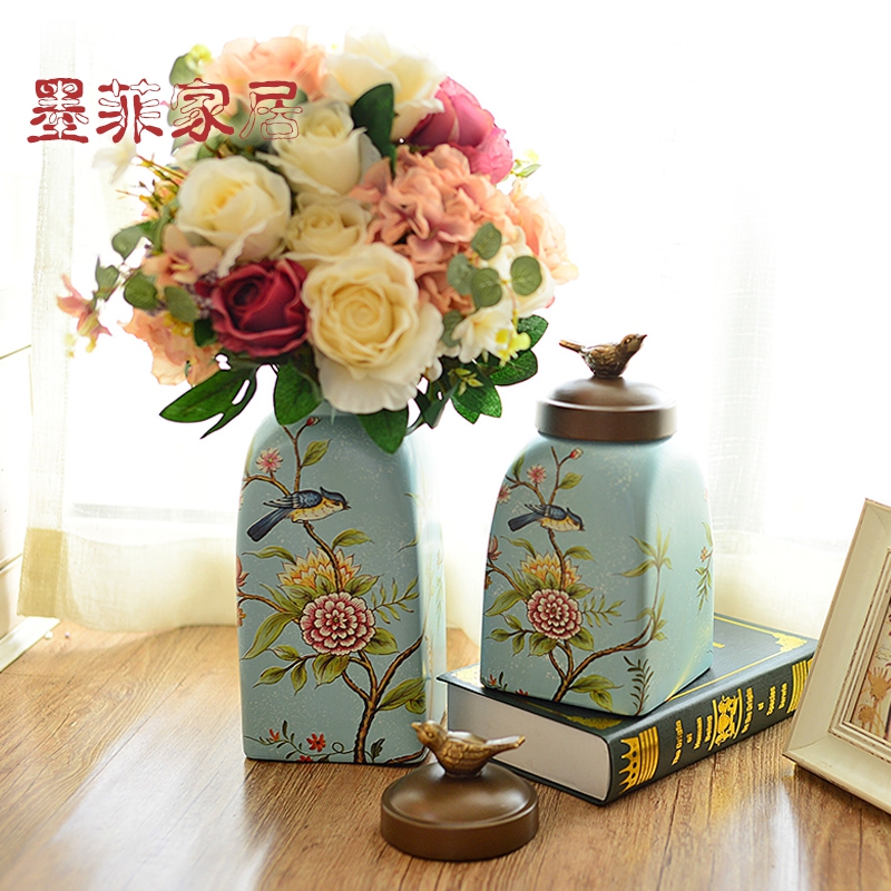 European ceramic vase furnishing articles of American TV ark, sitting room porch wine creative home decoration decoration