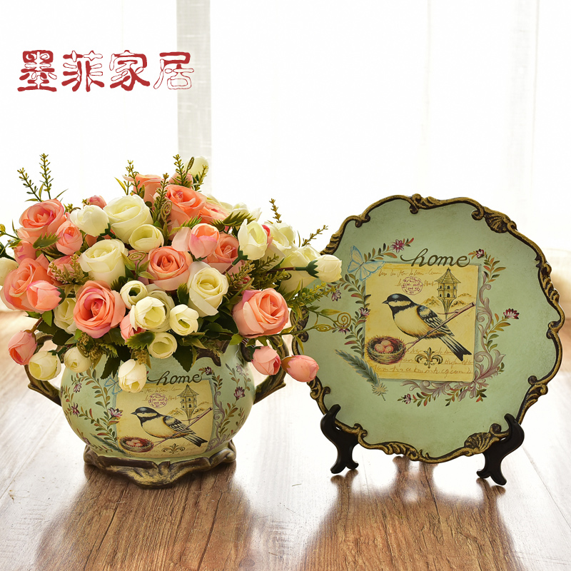 Europe type TV ark, furnishing articles household act the role ofing is tasted ceramic vases, flower art American sitting room porch ark adornment ornament