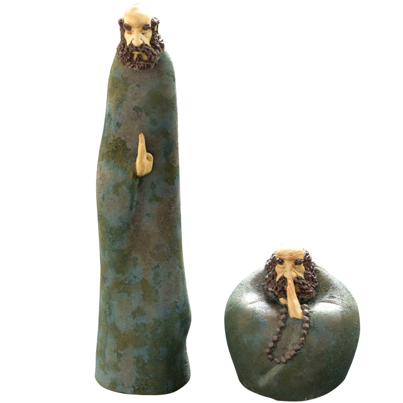 Jingdezhen zen ceramic figure sitting room porch place, a new Chinese style household dharma decoration decoration arts and crafts
