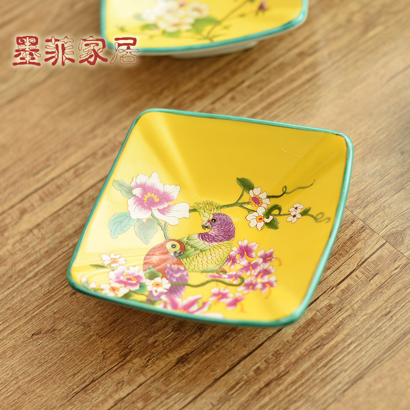 American ceramic bowl of new Chinese style restoring ancient ways seeds disc nut plate sitting room adornment key to receive dish tea table furnishing articles
