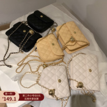 (South wind)Caviar camellia bag womens bag 2021 new fashion small square bag chain bag shoulder messenger bag