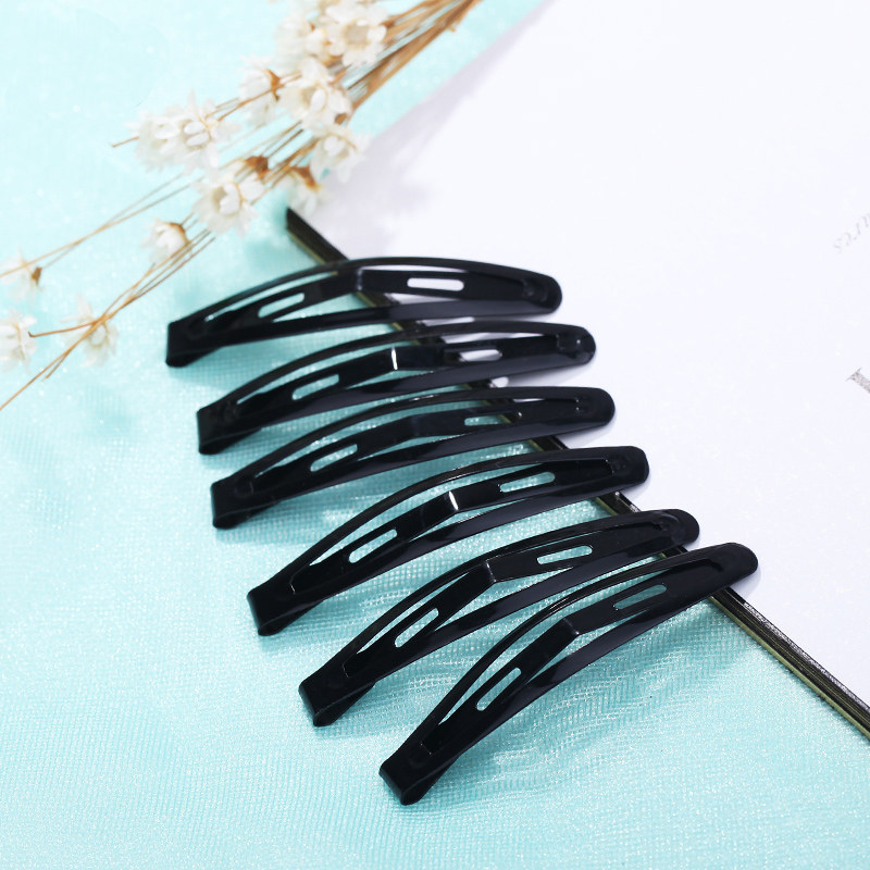 韩版简约卡子头饰刘海夹bb夹黑色边夹一字夹鸭嘴夹发前夹顶夹发饰_7折