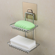 Free Punch Stainless Steel Soap Rack Bathroom Without Mark Soap Box Toilet Soap Box Drain Soap Rack Wall-mounted