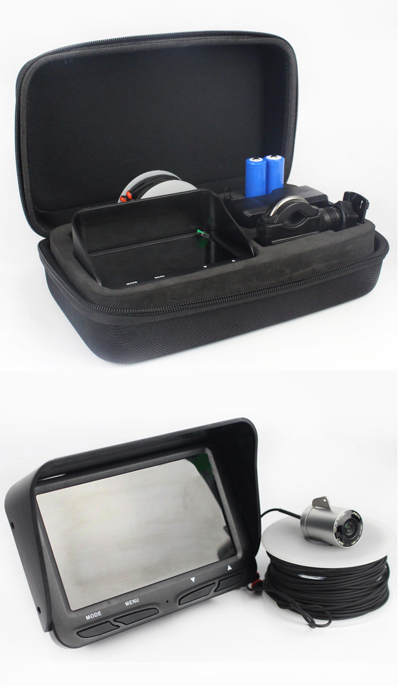 高清可视探鱼器 鱼群探测器捕鱼钓鱼器水下测鱼器 红外夜视摄像头