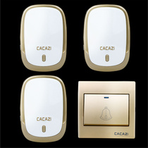 Wireless doorbell AC remote control doorbell 86 type panel waterproof household one-to-three wire-free pager