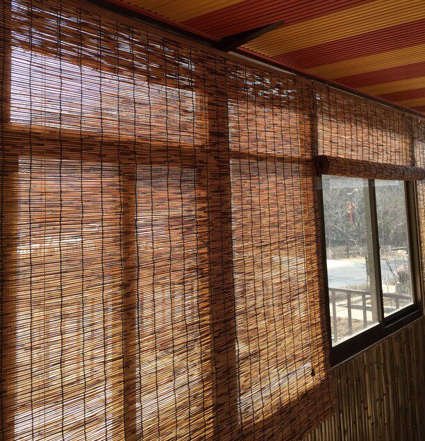芦苇帘子竹帘窗帘门帘遮阳遮光窗帘隔断背景墙吊顶草帘子定做装饰