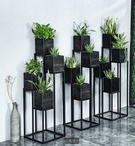 Wrought iron flower stand display stand Floor-to-ceiling flower pot rack Multi-layer European flower rack Living room balcony fleshy flower rack potted plants