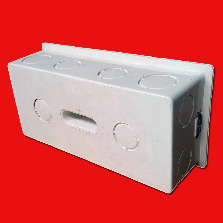 86型明装双底盒pvc明盒 双联开关盒子 插座接线盒二位 阻燃防火