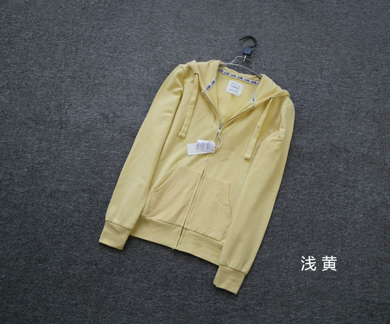 Mùa xuân và mùa hè của phụ nữ mỏng dây kéo áo len áo len hoodie có mũ áo khoác áo khoác của phụ nữ áo khoác cardigan thể thao giản dị tất cả các trận đấu - Áo len