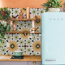 Nordic in colored small floral tiles 300x300 bathroom kitchen balcony floor tile tiles restaurant non - slip floor tiles