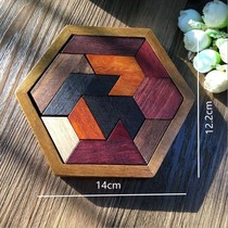 Foreign trade Toys table games adult childrens jigsaw puzzle wooden hexagon intelligence spelling educational leisure toys