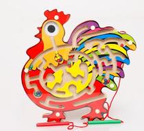 A variety of wooden magnetic pen maze ring apple tree Butterfly Maze kindergarten early childhood education teaching aids gifts