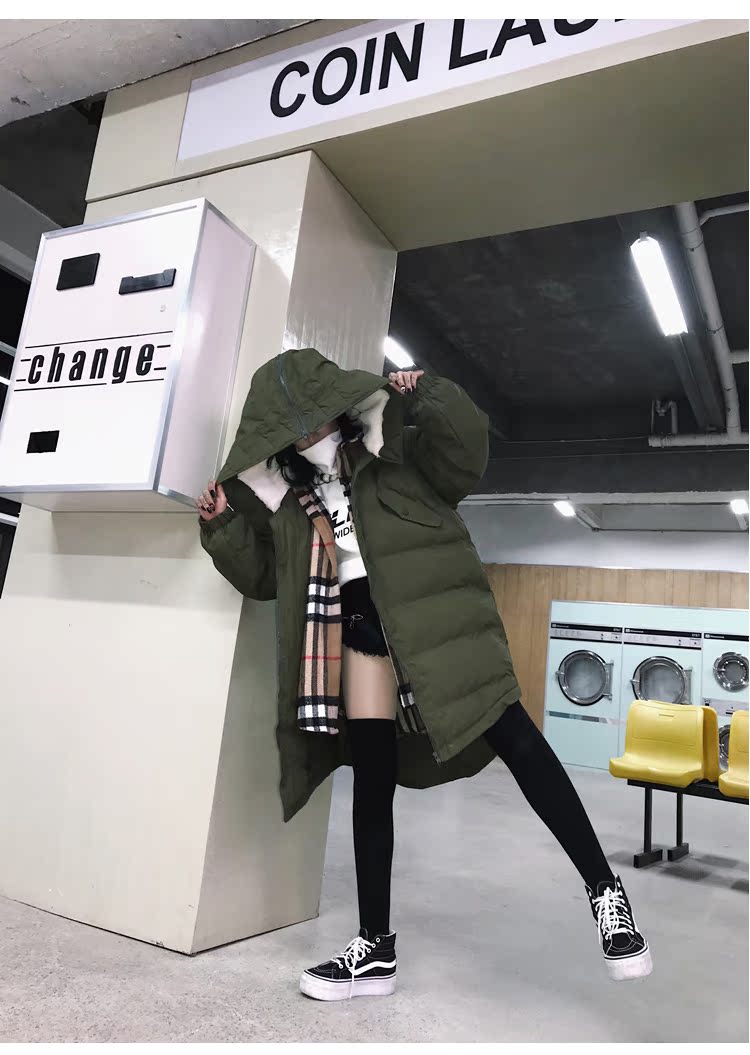 是个杀手 格子衬衫女原宿宽松韩版中长款加厚